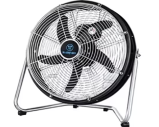 ABANICO DE PISO Y PARED INDUSTRIAL 14 pulg NEGRO CON GRIS WESTINGHOUSE